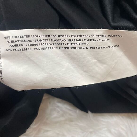 Joseph Ribkoff Black Dress Button Sleeveless Short Mini Size 10 Faux Wrap Stretc - Picture 8 of 12